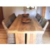 2.4m Reclaimed Teak Dining Table with 6 Donna Dining Chairs - 2